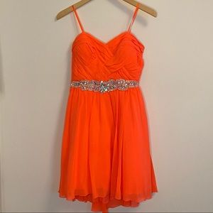 JODI KRISTOPHER Formal Prom Homecoming Coral Dress Size 9